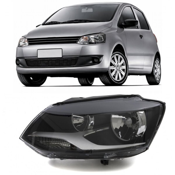 Farol Fox 2010 a 2014 Esquerdo Mascara Negra Foco Duplo