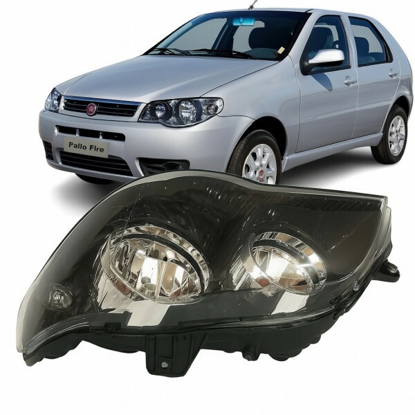 Farol Palio 2006 a 2013 Esquerdo Mascara Negra Farol Palio 2006 a 2013 Esquerdo Mascara Negra
