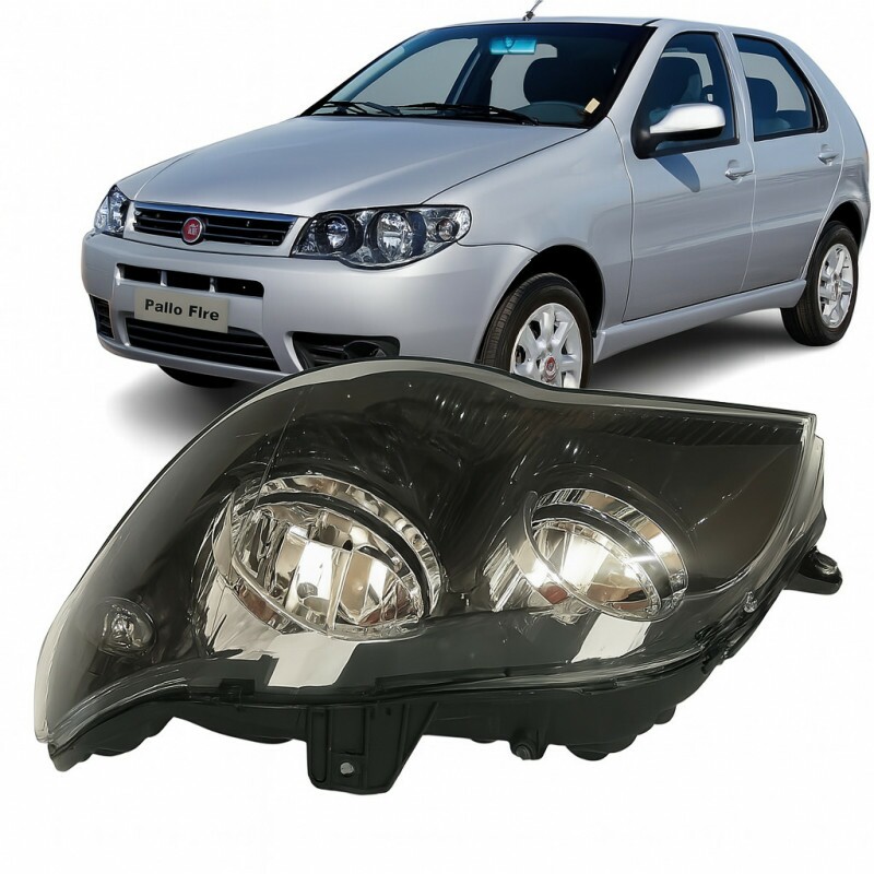 Farol Palio 2006 a 2013 Esquerdo Mascara Negra Farol Palio 2006 a 2013 Esquerdo Mascara Negra