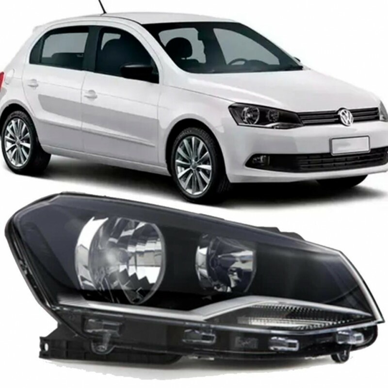 Farol Gol G6 2013 a 2016 Direito Mascara Negra Foco Duplo