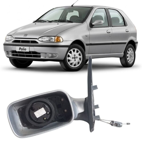Retrovisor Palio 1996 a 2000 Esquerdo 4P 5P Manual