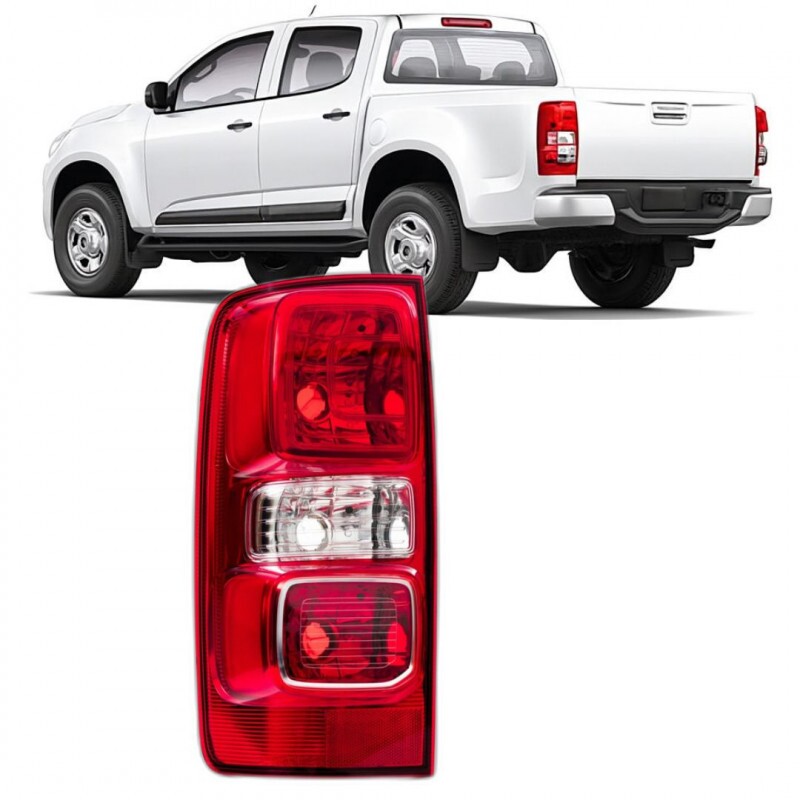 Lanterna S10 2012 a 2024 Traseiro Esquerdo Bicolor Luz de Neblina Sem Led