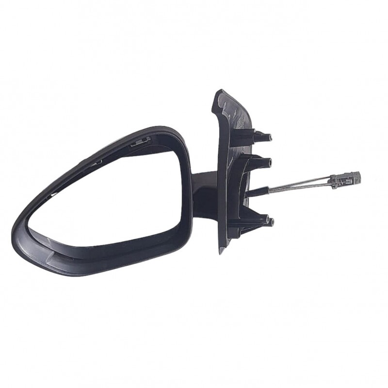 Retrovisor Strada 2020 a 2024 Esquerdo 4p Manual Sem Pisca Liso preto