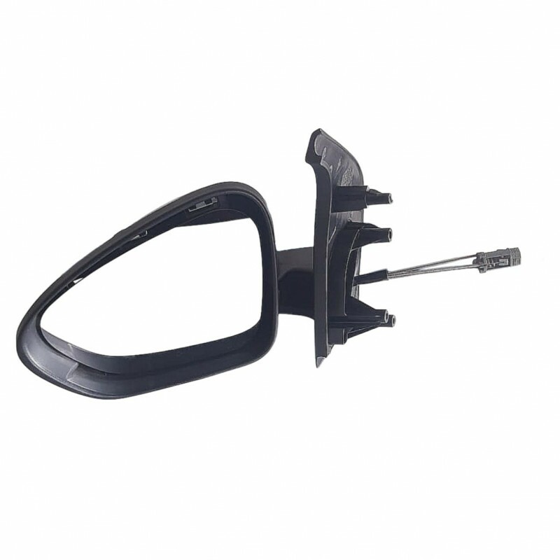 Retrovisor Strada 2020 a 2024 Esquerdo 4p Manual Sem Pisca Liso preto