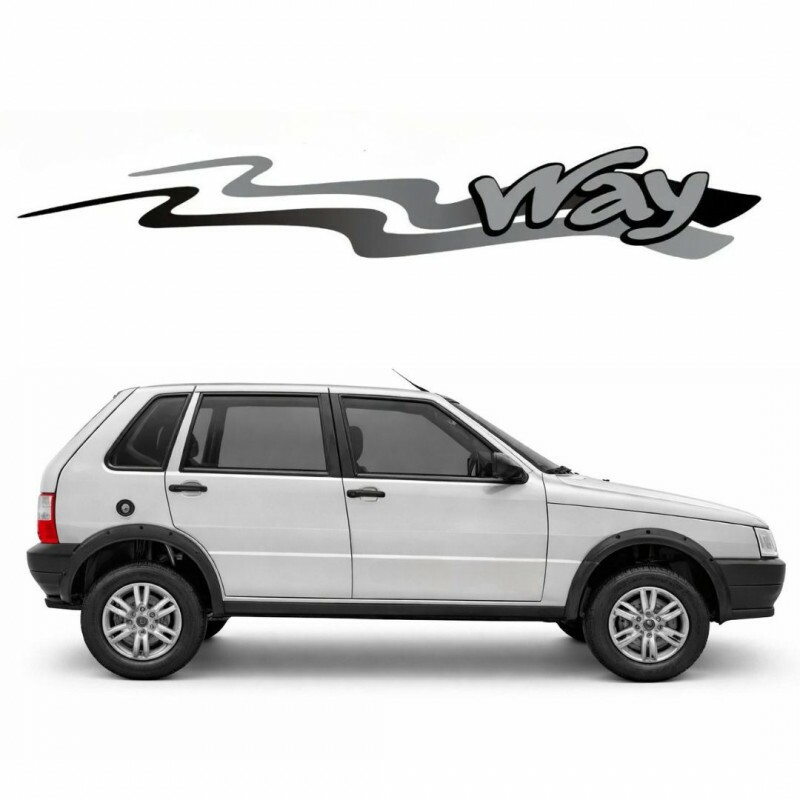 Adesivo Way Porta Dianteira Uno Mille 2004 a 2014 Direito