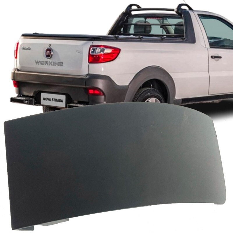 Moldura Ponteira Para choque  Strada Working 2013 a 2019 Traseiro Direito