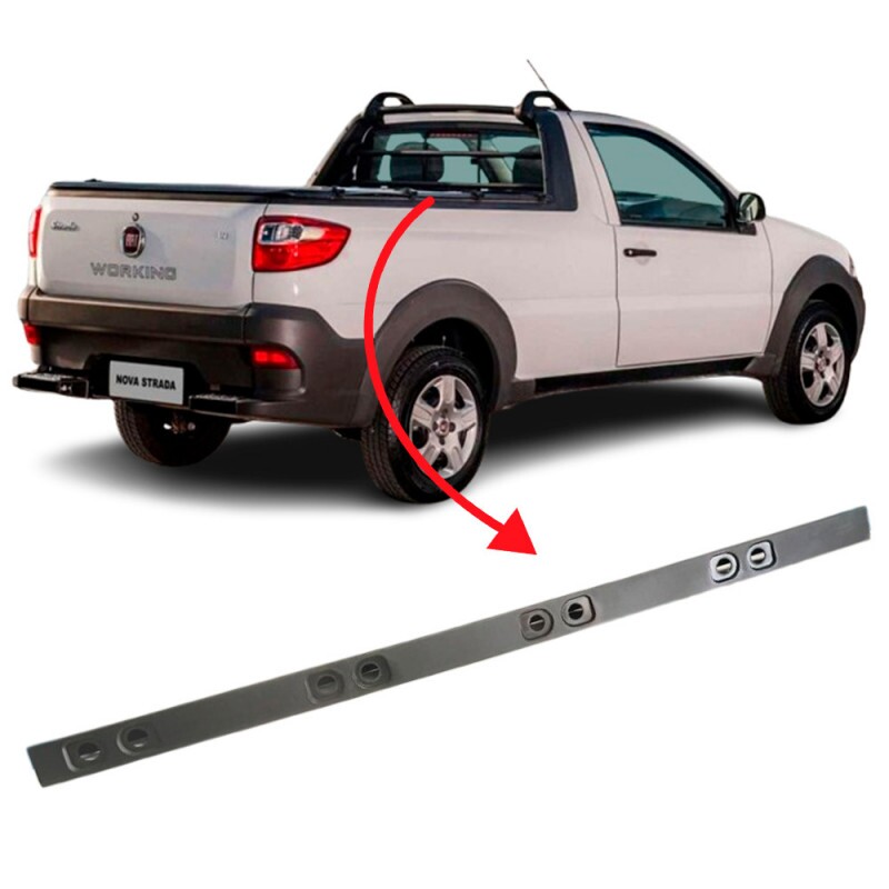 Friso Acabamento Superior Tampa Traseira Carroceria Strada Working 2013 a 2019 Lado Direito