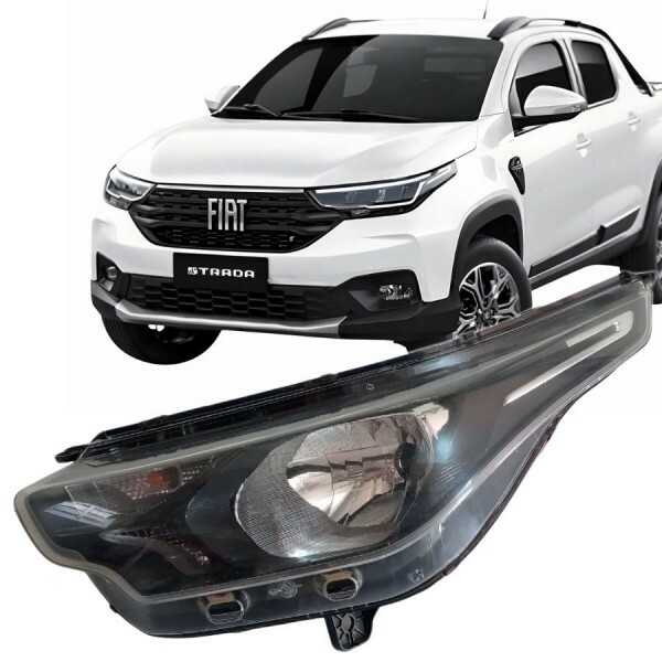 Farol Nova Strada 2021 a 2025 Esquerdo Mascara Negra