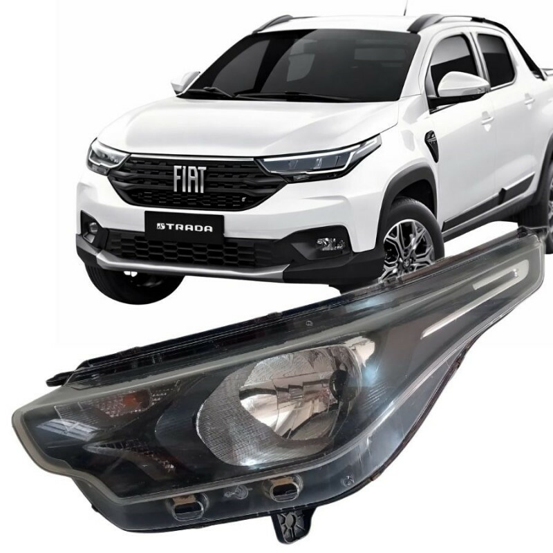 Farol Nova Strada 2021 a 2025 Esquerdo Mascara Negra