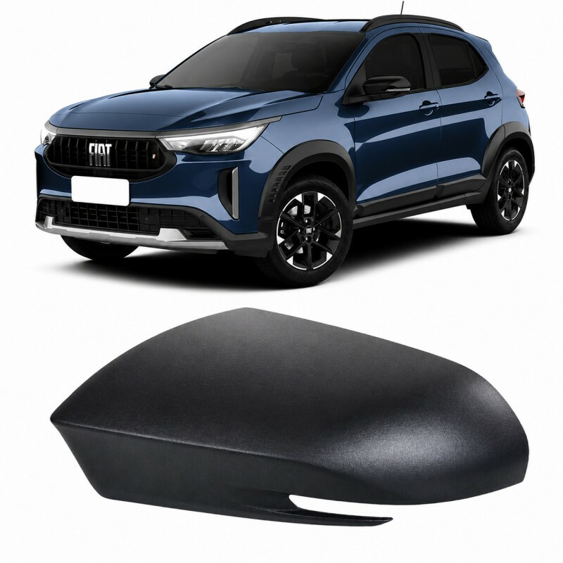 Capa Retrovisor Pulse 2022 a 2026 Esquerdo Preto Fosco