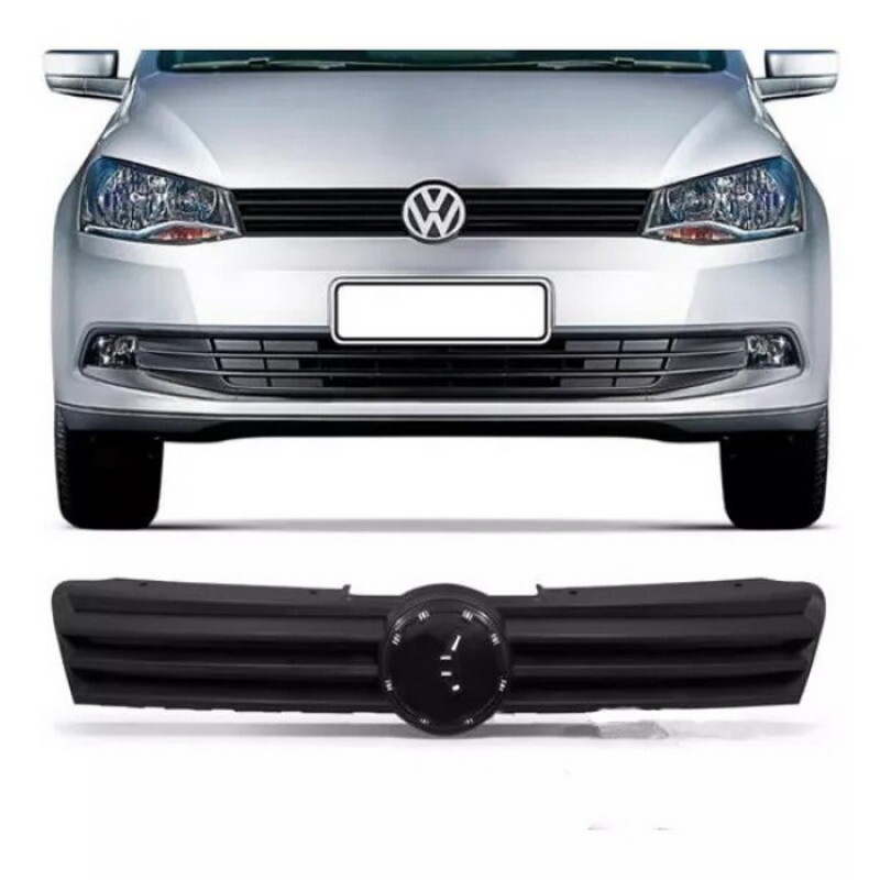 Grade Radiador Gol G6 2013 a 2016 Preto Brilhante Fipparts