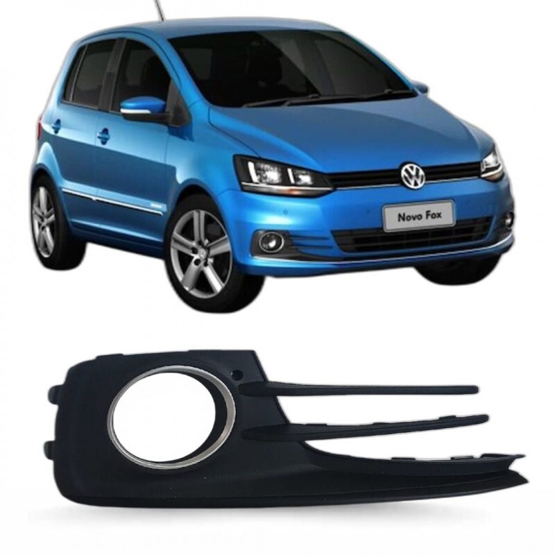 Moldura Farol Milha Fox 2015 a 2022 Direito Preto