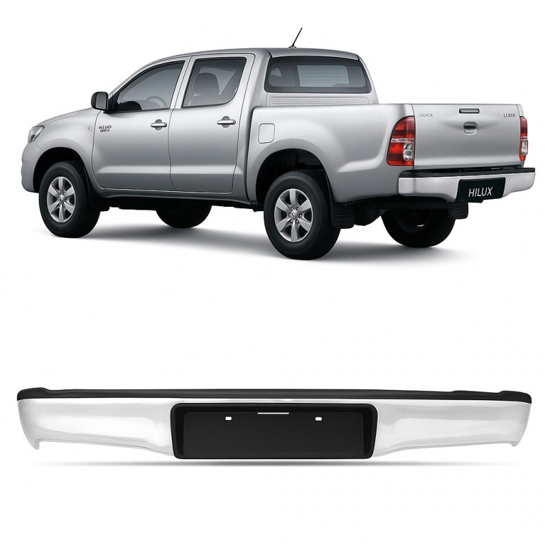 Para Choque Hilux 2006 a 2015 Traseiro Cromado