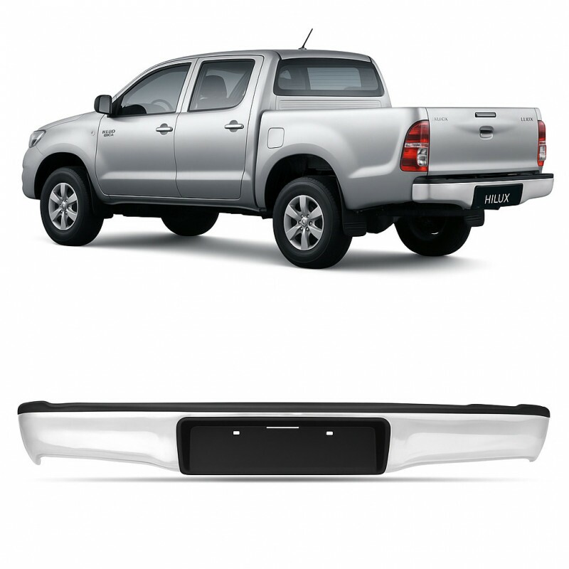 Para Choque Traseiro Hilux 2006 a 2015 Cromado