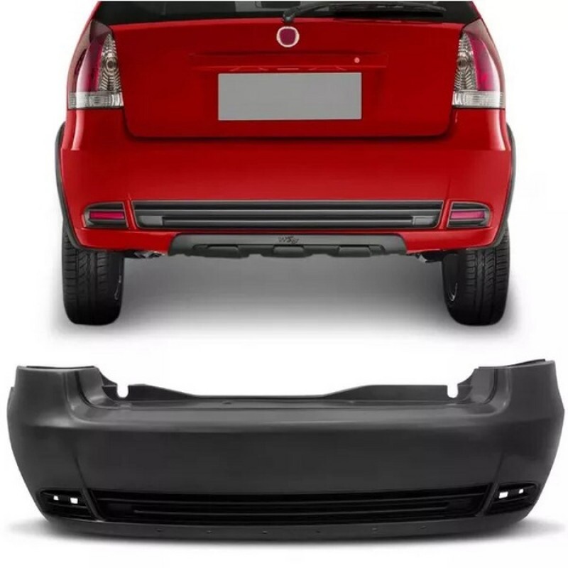 Para Choque Palio 2004 a 2007 Traseiro Preto Liso