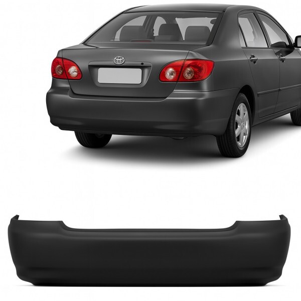 Para Choque Corolla 2002 a 2007 Traseiro Preto Liso