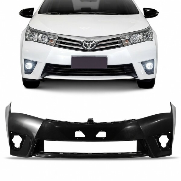 Para-choque Dianteiro Corolla 2015 a 2017 Preto Liso Furo Farol Milha Lumax Para-choque Dianteiro Corolla 2015 a 2017 Preto Liso Furo Farol Milha Lumax
