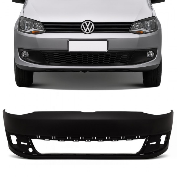 Para-choque Dianteiro Fox SpaceFox 2011 a 2014 Preto Liso C/Furo