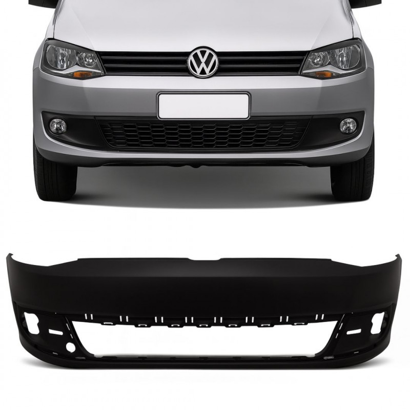 Para-choque Dianteiro Fox SpaceFox 2011 a 2014 Preto Liso C/Furo
