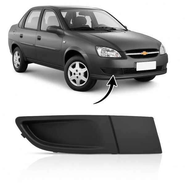 Moldura Farol Milha Corsa Classic 2011 a 2016 Direito Preto