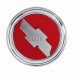 Emblema Porta-malas Doblò Palio 2001 a 2007 85x85x8MM Vermelho Cromado
