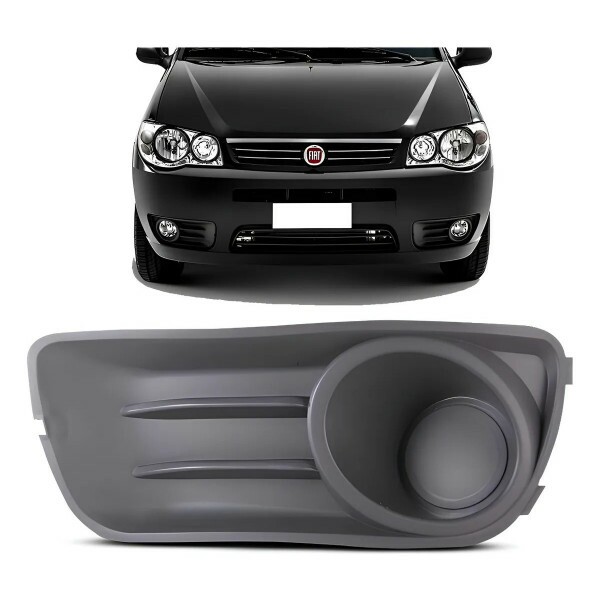 Moldura do Farol Milha Palio 2010 a 2017 Esquerdo Cinza Sem Furo Fipparts Moldura do Farol Milha Palio 2010 a 2017 Esquerdo Cinza Sem Furo Fipparts