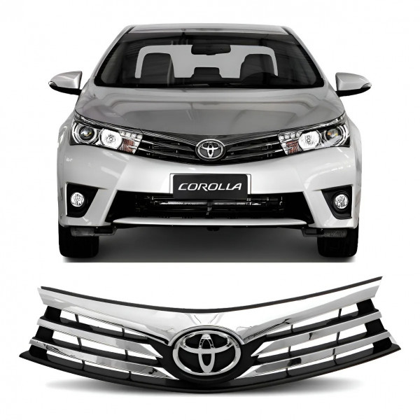 Grade Radiador Corolla 2015 a 2017 Cromado Z4