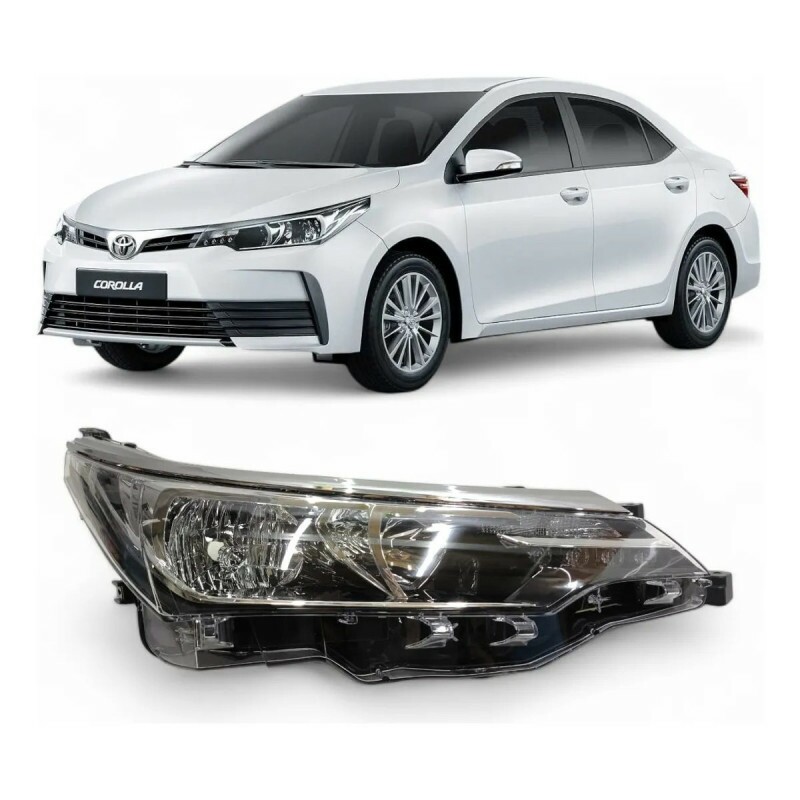Farol Corolla 2017 a 2019 Esquerdo Mascara Negra Led Tyc Farol Corolla 2017 a 2019 Esquerdo Mascara Negra Led Tyc
