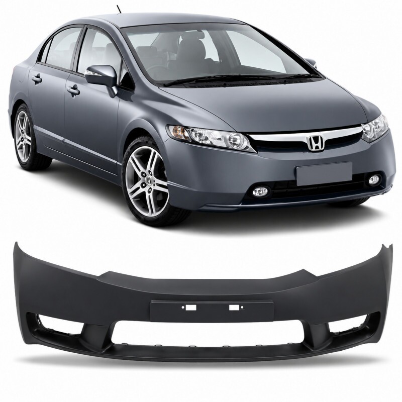 Para Choque Civic 2009 a 2011 Dianteiro Ressalto de Placa RF
