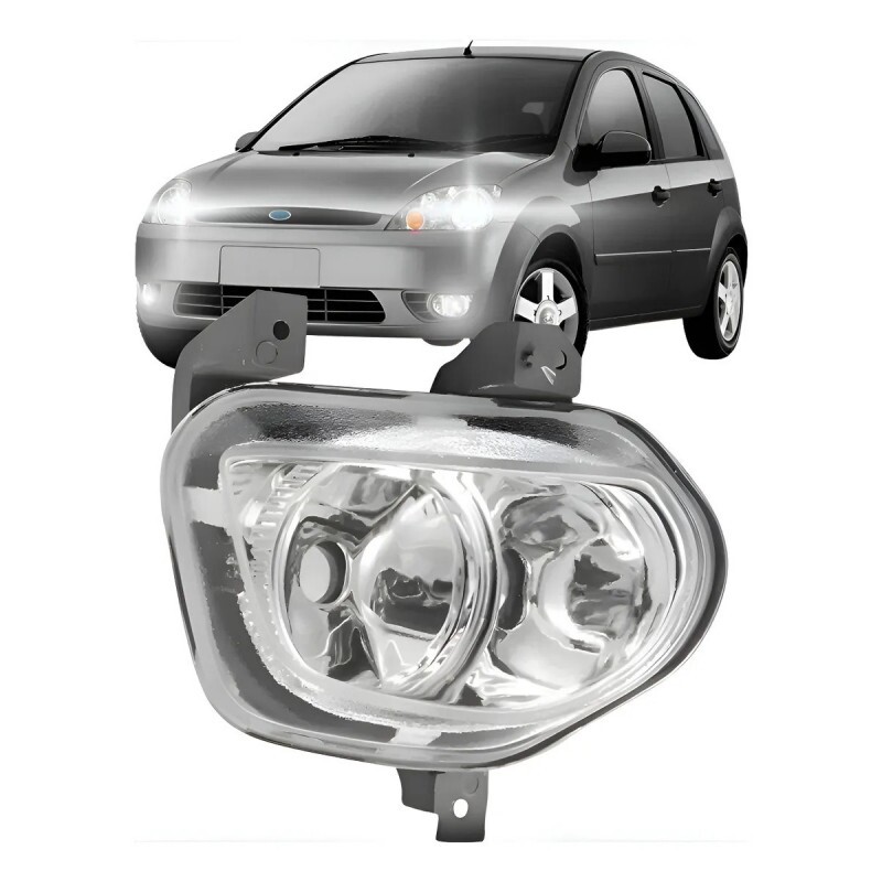 Farol de Milha Fiesta 2003 a 2007 Direito Cinza Sedan Hatch