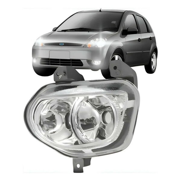 Farol de Milha Fiesta 2003 a 2007 Esquerdo Cinza Sedan Hatch