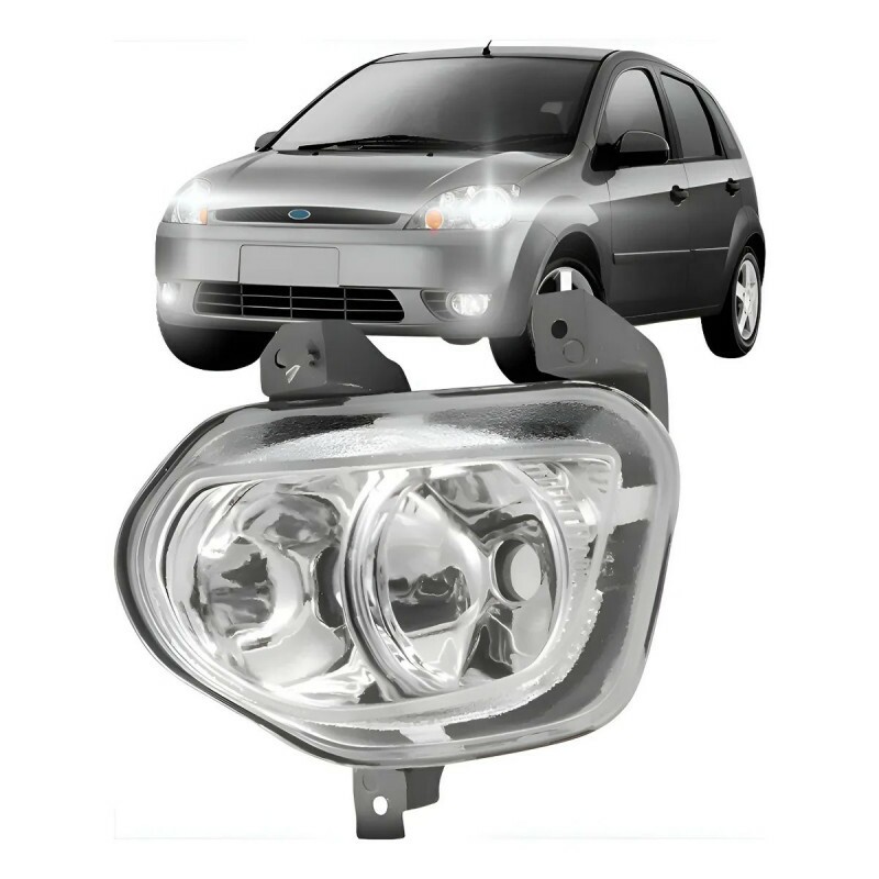 Farol de Milha Fiesta 2003 a 2007 Esquerdo Cinza Sedan Hatch
