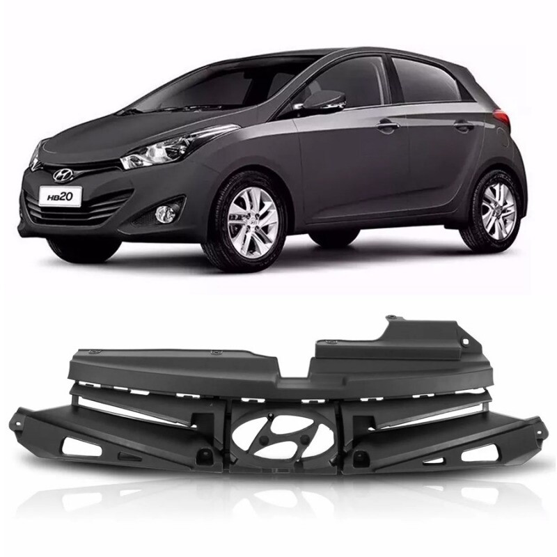 Grade Radiador HB20 2013 a 2015 Interno Preto