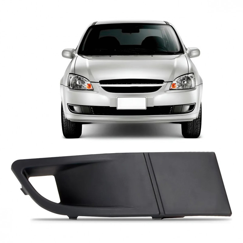 Moldura Farol Milha Dianteiro Corsa Classic 2010 a 2016 Direito Com Furo