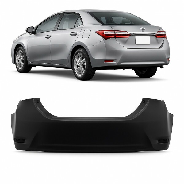 Para Choque Corolla 2015 a 2019 Traseiro Preto Liso Para Choque Corolla 2015 a 2019 Traseiro Preto Liso