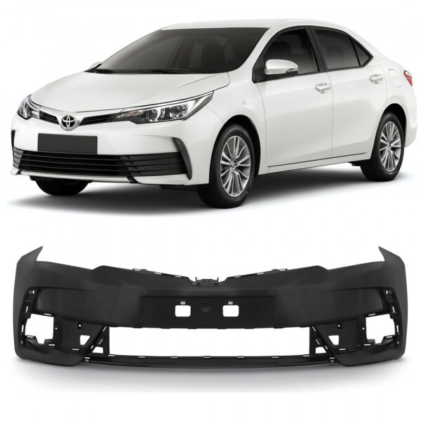 Para-choque Dianteiro Corolla 2018 a 2019 4P Furo Farol Milha Preto Liso