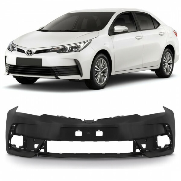 Para Choque Corolla 2018 a 2019 Dianteiro 4P Furo Farol Milha Preto Liso