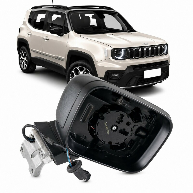 Retrovisor Renegade 2015 a 2026 Direito Eletrico Com Pisca e Sensor de Temperatura Retrovisor Renegade 2015 a 2026 Direito Eletrico Com Pisca e Sensor de Temperatura