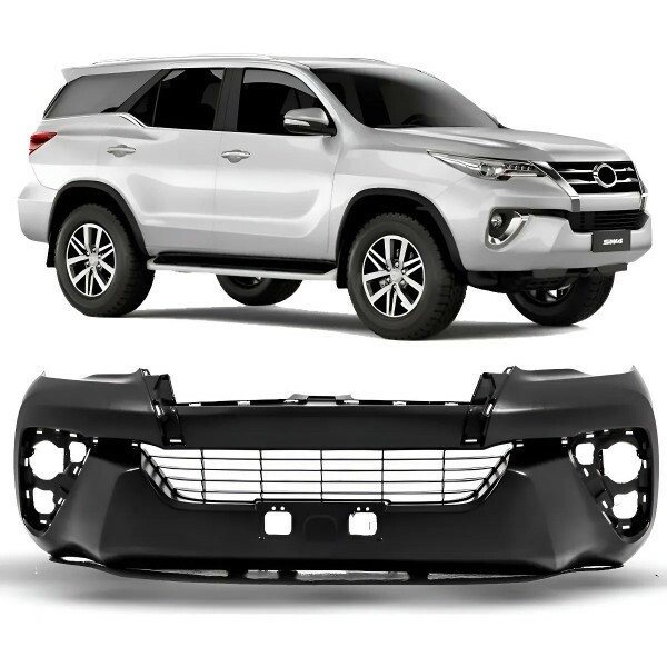 Para Choque Hilux SW4 2016 a 2020 Dianteiro C/Grade Preto Liso
