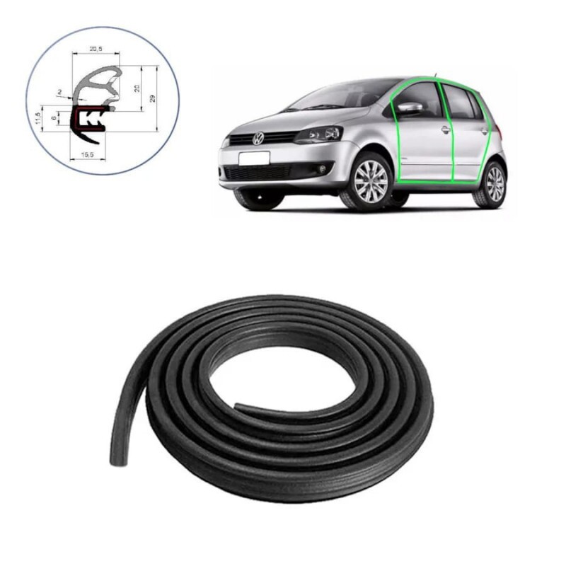 Borracha Porta Dianteiro/Traseiro Gol G5 G6 G7 2008 Fox 2004 a 2010 3500mm