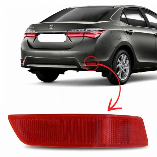 Refletor Para Choque Corolla 2014 a 2019 Traseiro Direito Refletor Para Choque Corolla 2014 a 2019 Traseiro Direito