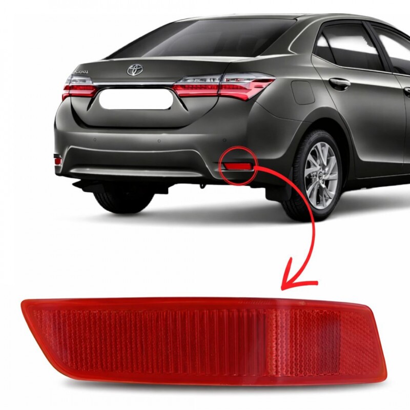 Refletor Para Choque Corolla 2014 a 2019 Traseiro Direito Refletor Para Choque Corolla 2014 a 2019 Traseiro Direito