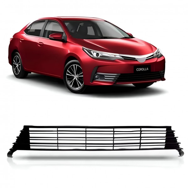 Grade Central Parachoque Dianteiro Corolla 2018 a 2019 Preto RETOV