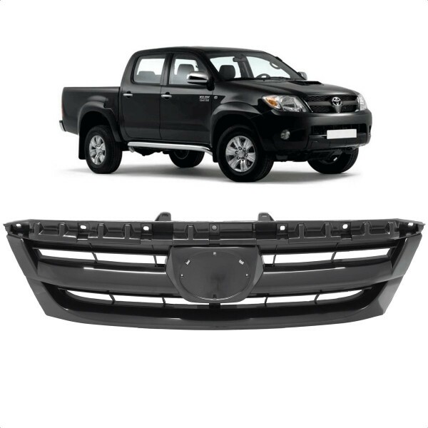 Grade Radiador Hilux SW4 2005 a 2008 Preto Sem Friso