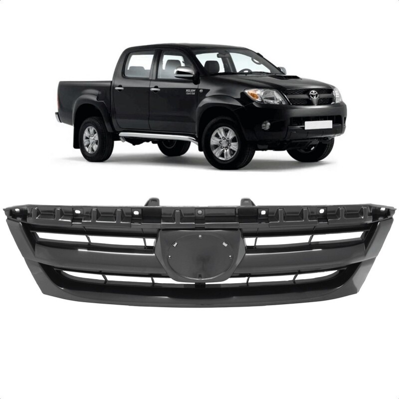 Grade Radiador Hilux SW4 2005 a 2008 Preto Sem Friso