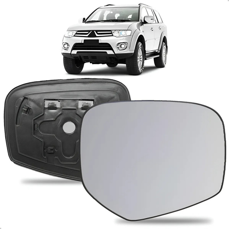 Lente Retrovisor L200 Triton 2007 a 2016 Direito Com Aquecimento