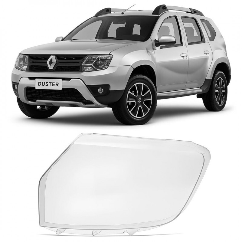 Lente do Farol Duster Oroch 2016 a 2020 Esquerdo