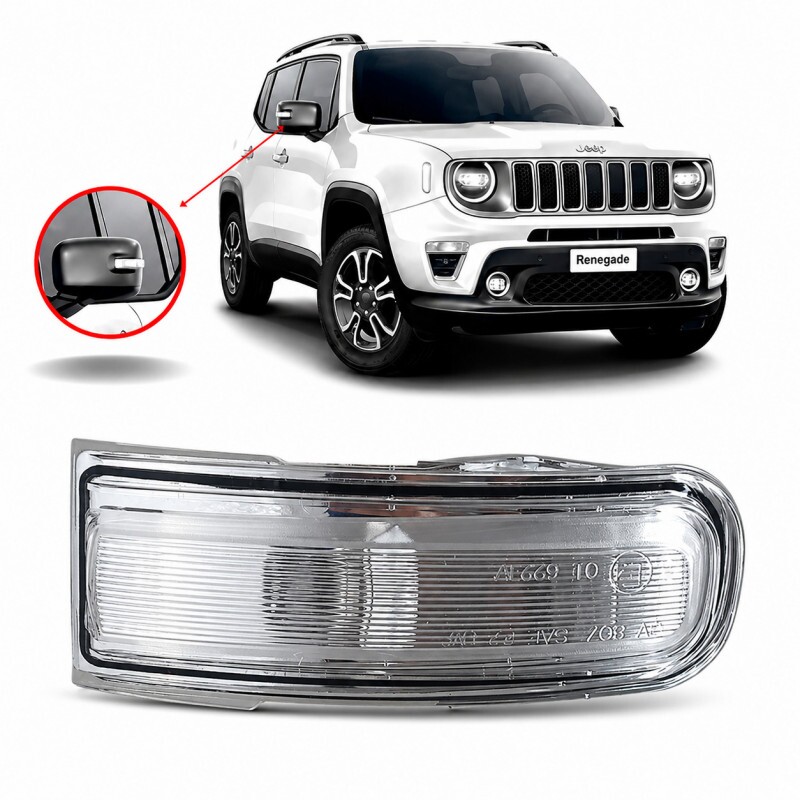 Pisca Retrovisor Renegade 2015 a 2021 Esquerdo Repetidor de Seta