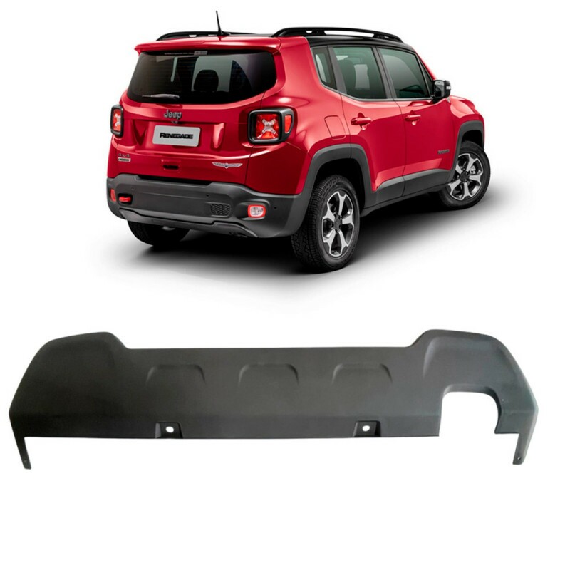 Moldura Para Choque Jeep Renegade 2015 a 2021 Traseiro Ponteira Simples