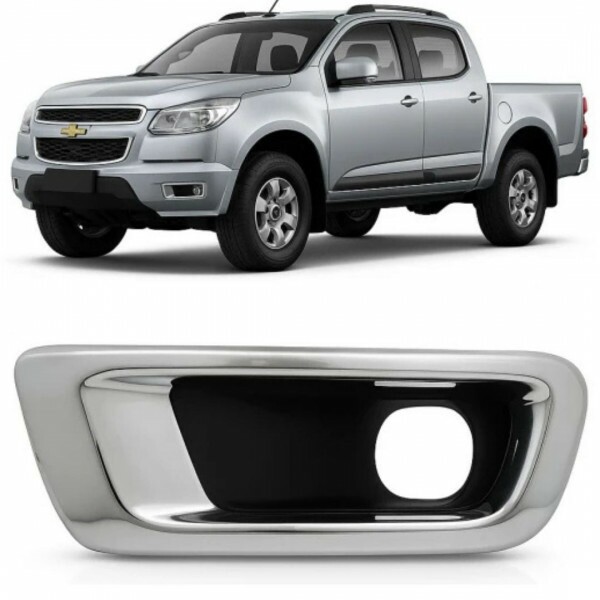 Moldura Farol De Milha S10 2012 a 2016 Esquerdo com Fendas Cromada